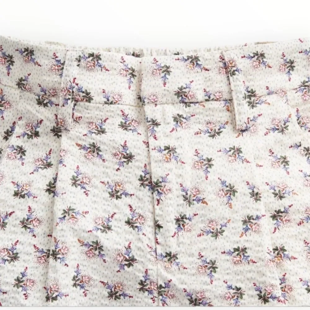 ZARA Kids | Beige | SEERSUCKER FLOWERS PANTS - Picture 4 of 7